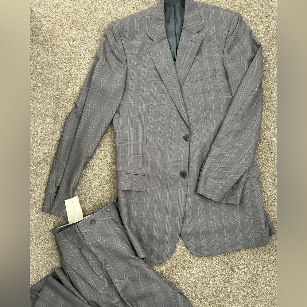 Sarar suit jacket and pants. Blue/grey